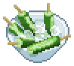 Skewered Cucumber